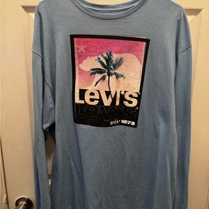 Levi's Blue Graphic Long Sleeve Shirt